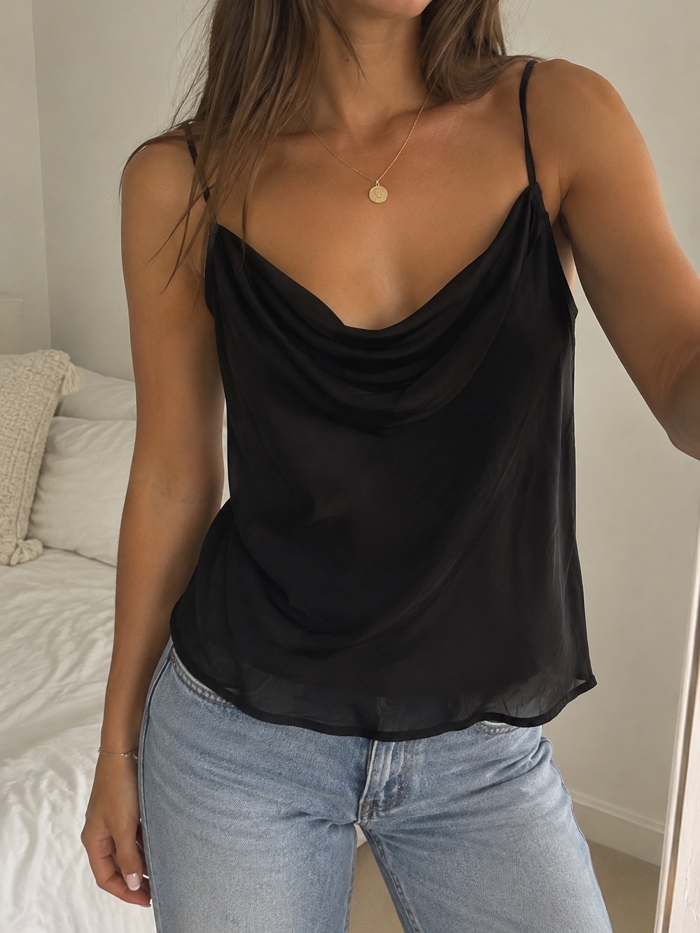 Old Navy Black Cowl Neck Satin Cami – TAGS STILL ON!